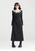 Flower Decoration U-neck Dress